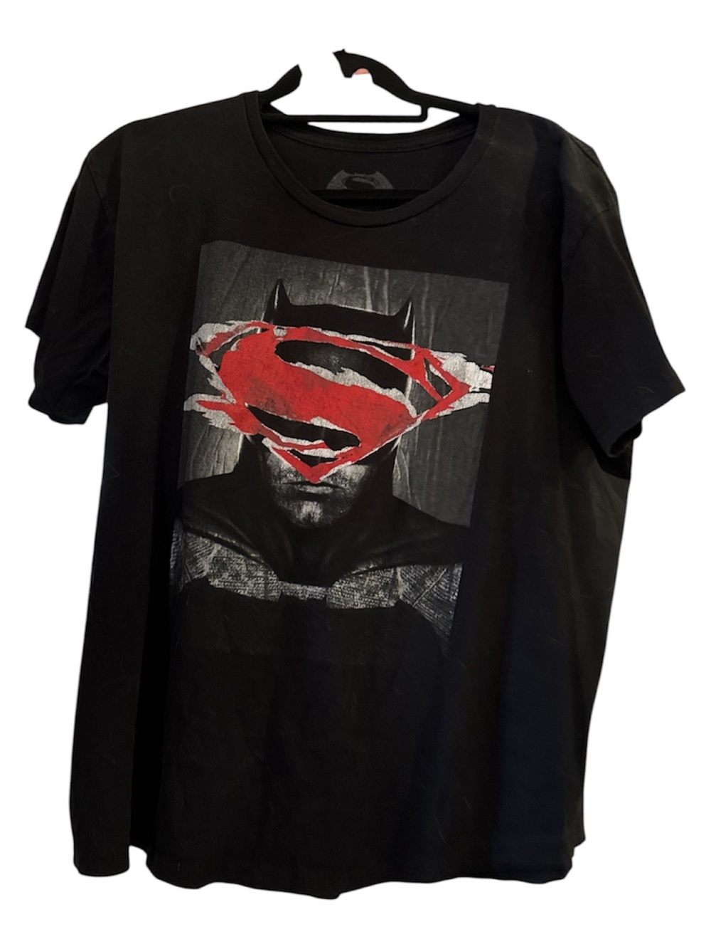 Men's Black Graphic Batman v Superman Tee